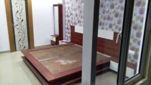 Bedroom interior with practical furniture planning